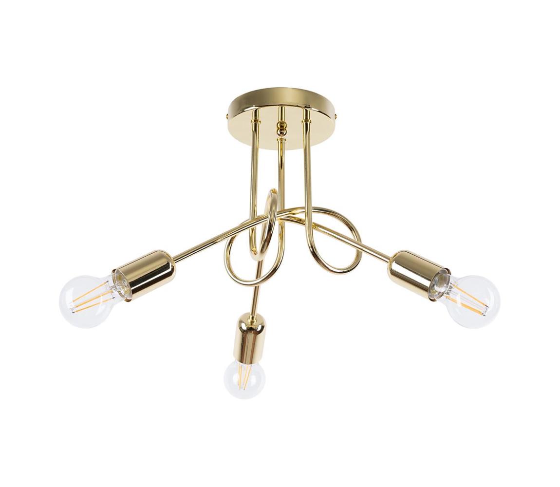 Donoci Prisadený luster LOOP 3xE27/15W/230V zlatá SL.1437