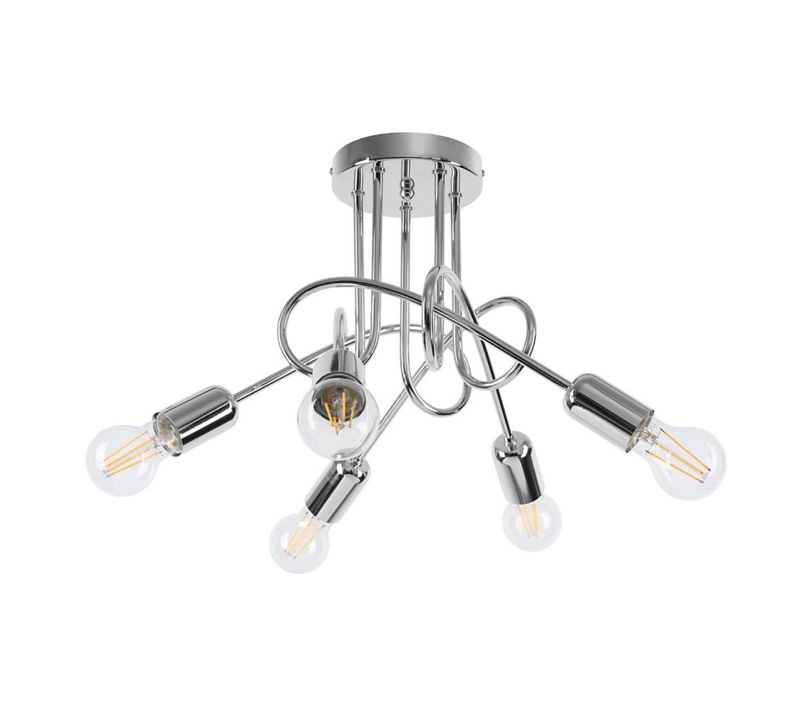 Donoci Prisadený luster LOOP 5xE27/15W/230V chróm SL.1441