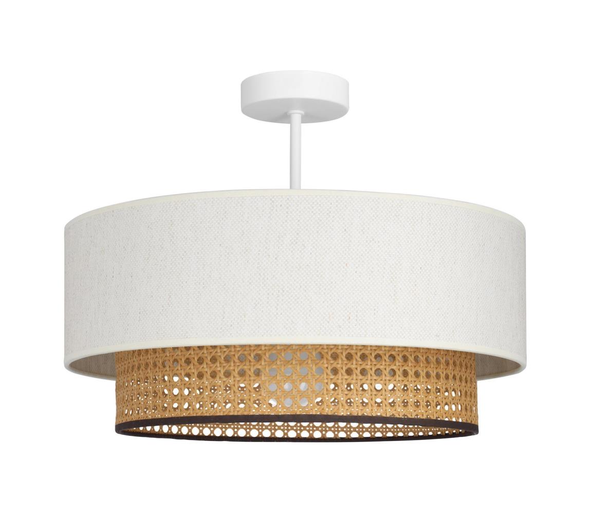 Donoci Prisadený luster NATIA 1xE27/60W/230V biela/hnedá H0239