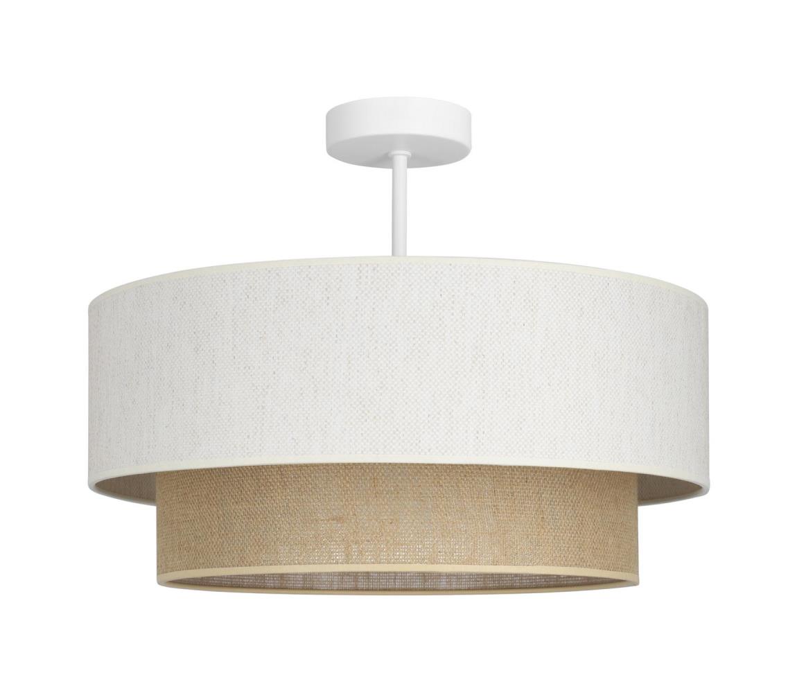 Donoci Prisadený luster NATIA 1xE27/60W/230V biela/hnedá H0242