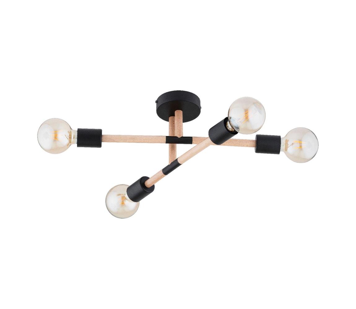 Donoci Prisadený luster OTELLO 4xE27/15W/230V čierna/béžová 63274