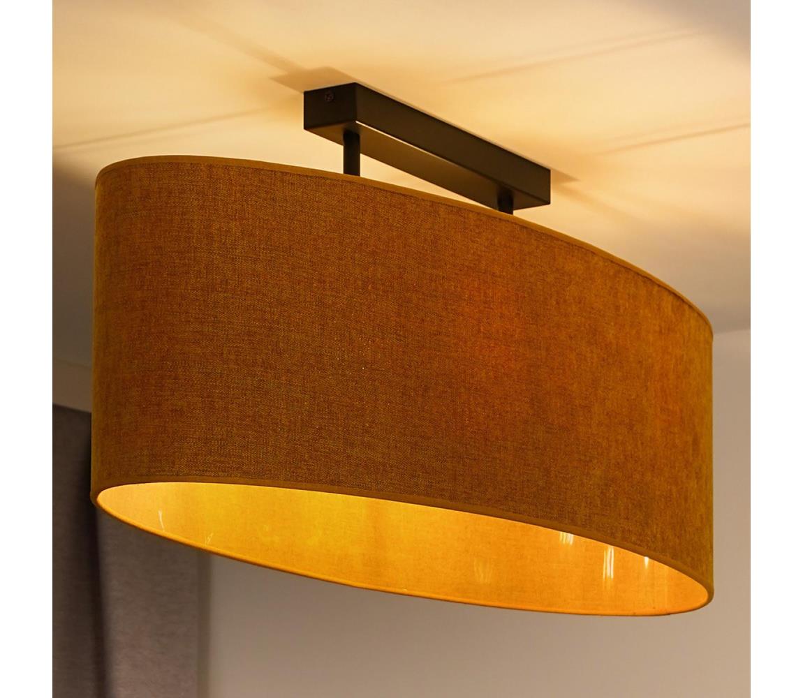 Donoci Prisadený luster OVAL 2xE27/15W/230V hnedá 604437