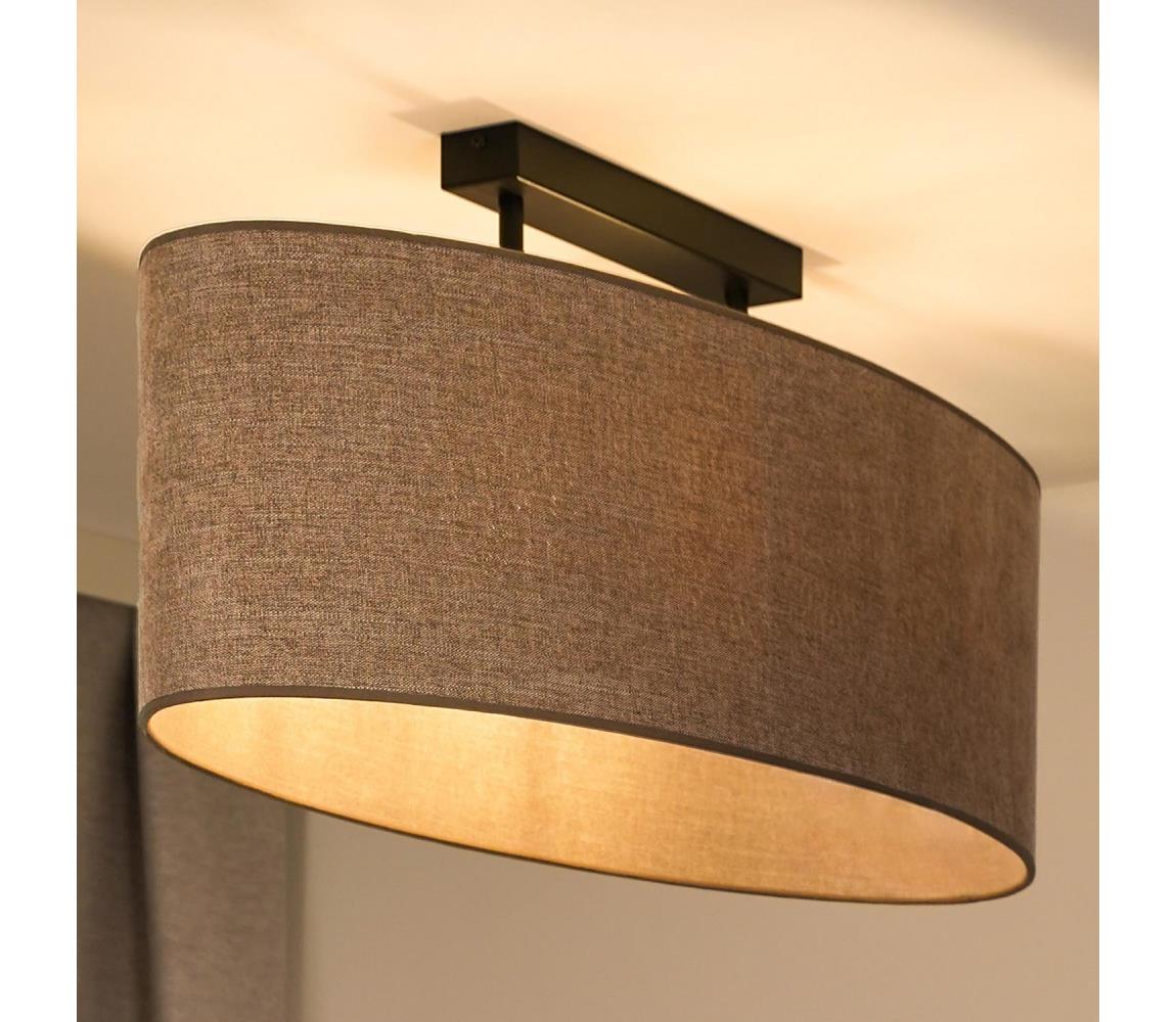 Donoci Prisadený luster OVAL 2xE27/15W/230V hnedá 604444