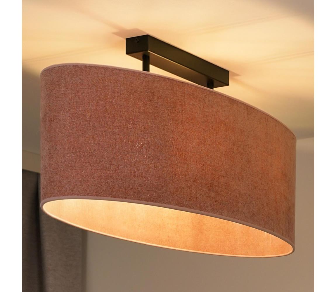 Donoci Prisadený luster OVAL 2xE27/15W/230V ružová 604475