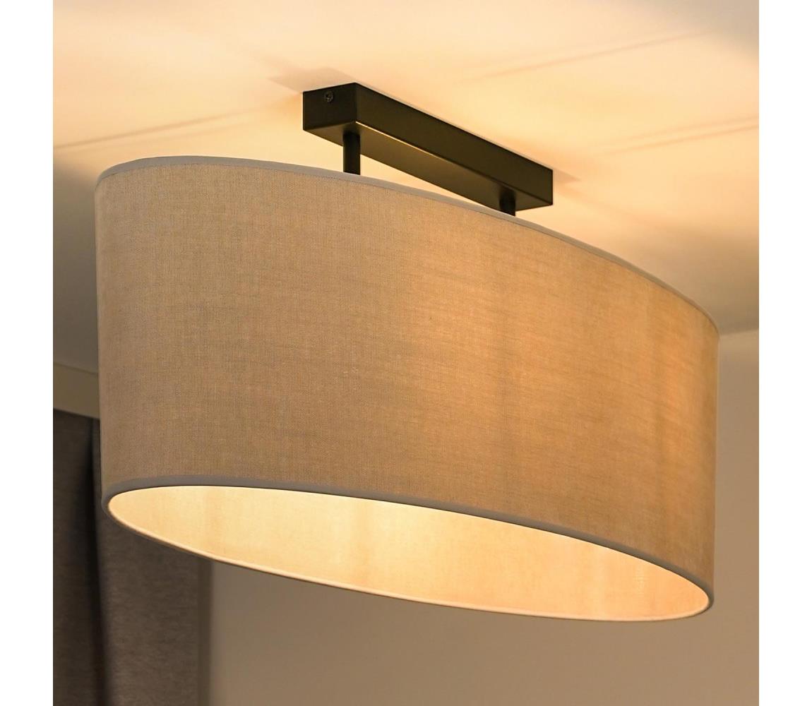 Donoci Prisadený luster OVAL 2xE27/15W/230V šedá 604451