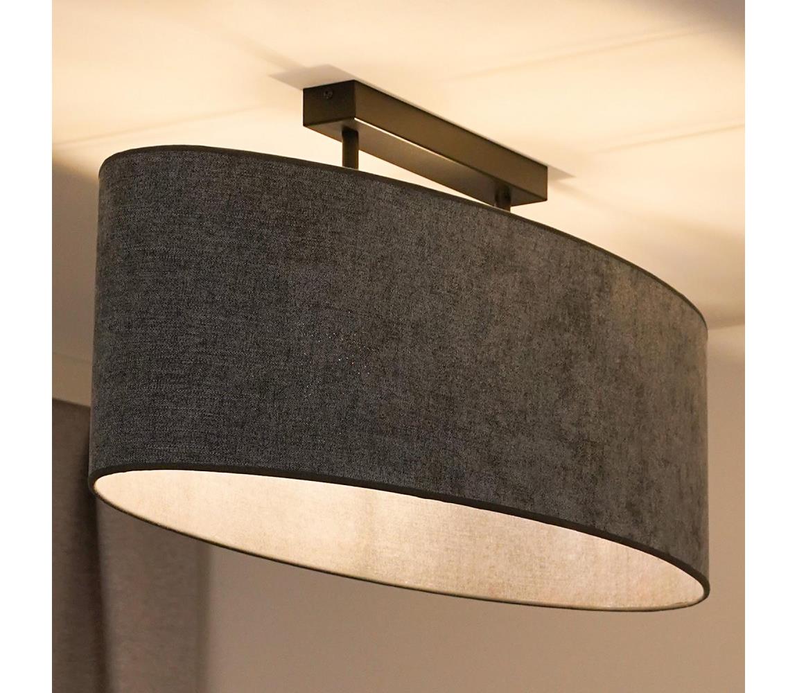 Donoci Prisadený luster OVAL 2xE27/15W/230V šedá 604468