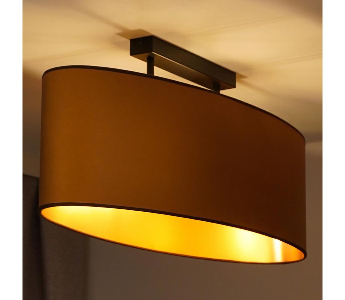 Donoci Prisadený luster OVAL VEGAN 2xE27/15W/230V hnedá 604383