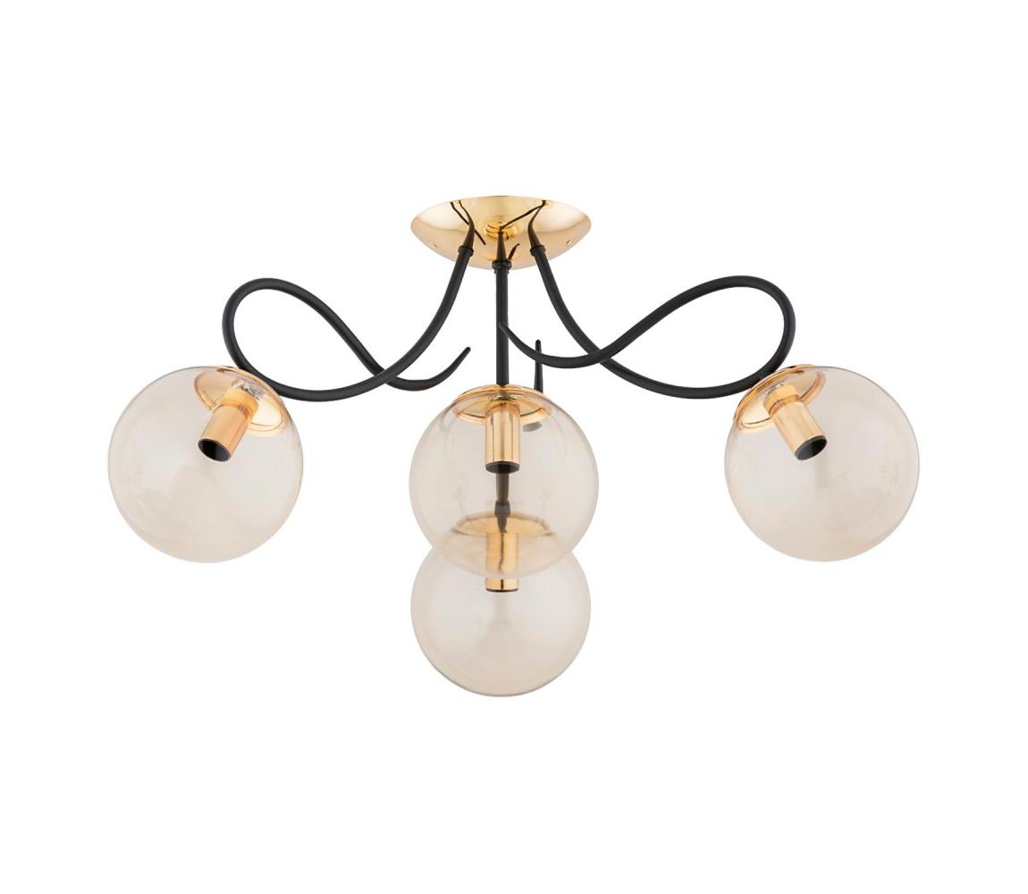 Donoci Prisadený luster OXA 4xE14/10W/230V zlatá/čierna 63214