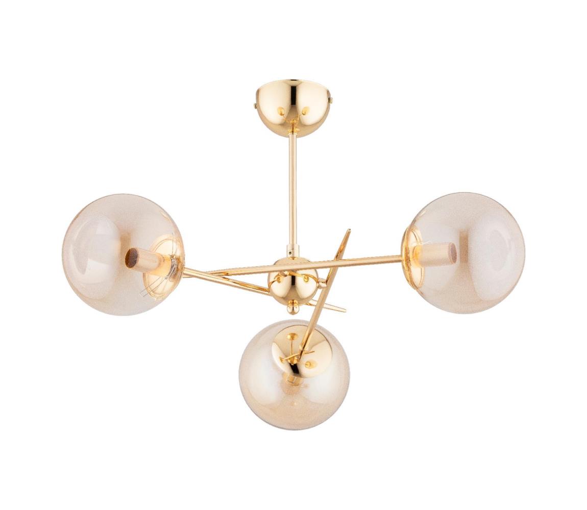 Donoci Prisadený luster PRIMERY 3xE14/10W/230V zlatá 62524