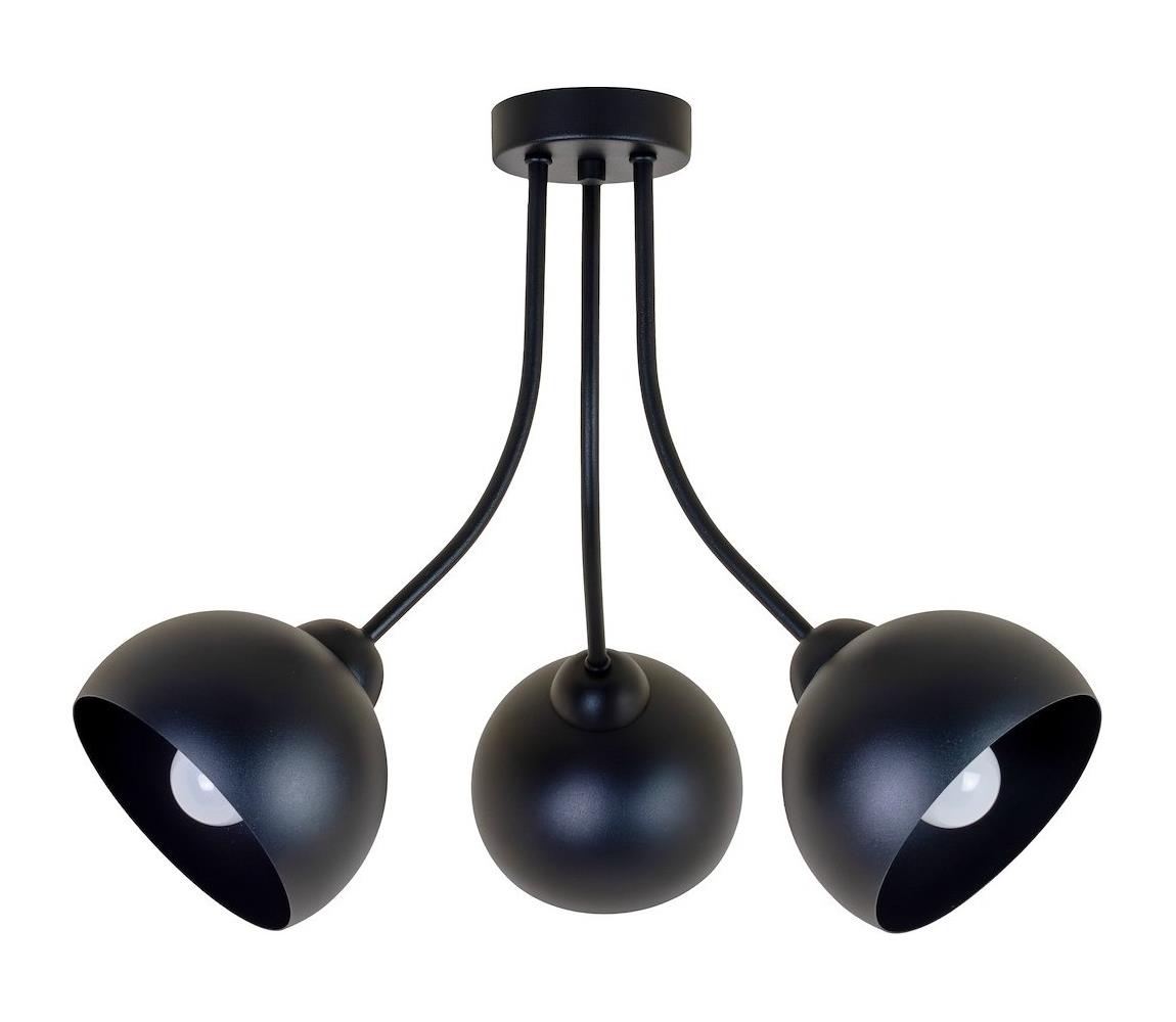 Donoci Prisadený luster QUEEN 3xE27/15W/230V čierny MLP2056