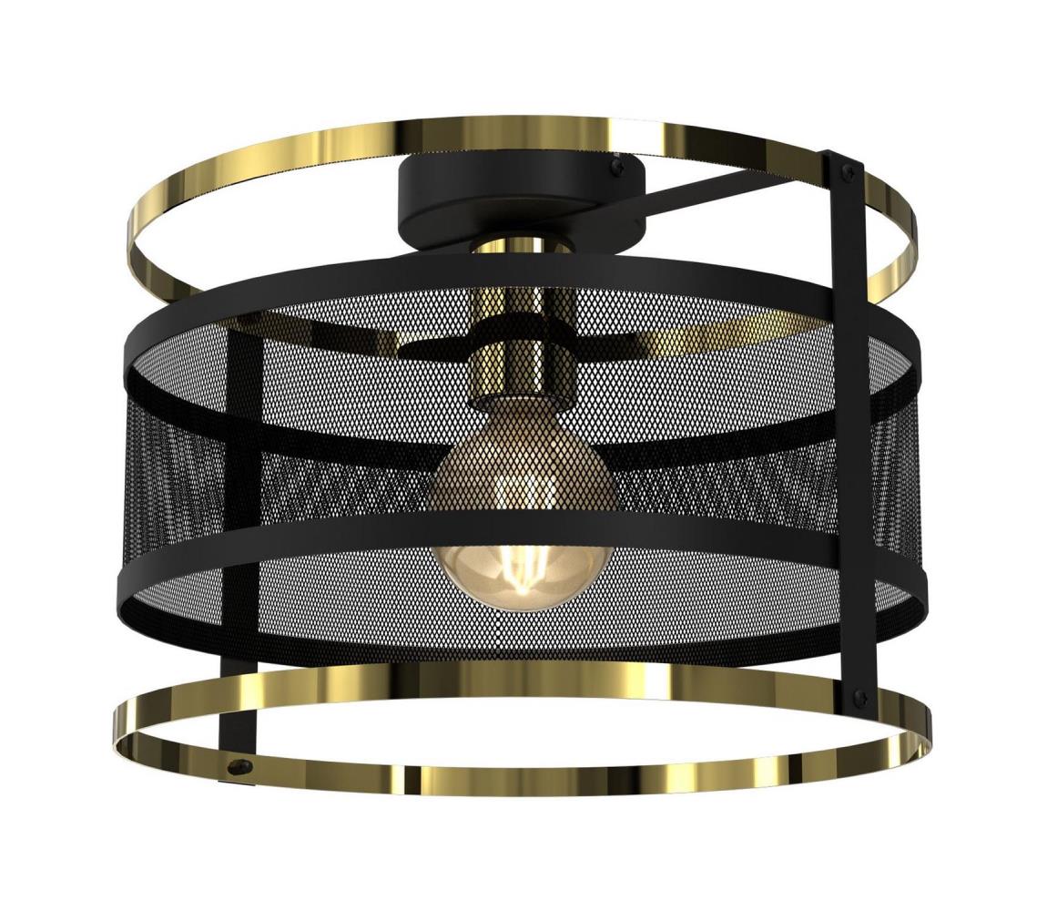 Donoci Prisadený luster RIM 1xE27/60W/230V čierna/zlatá 3902