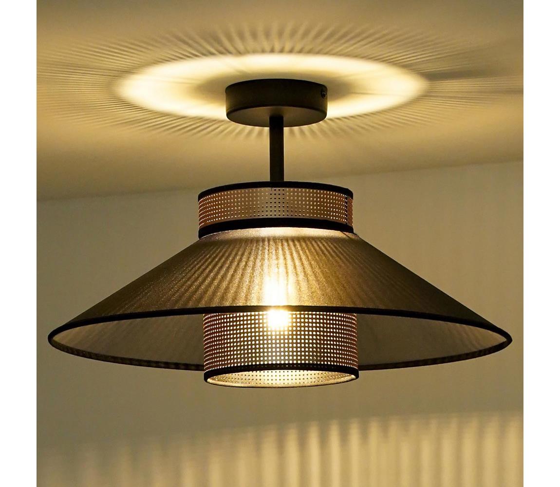 Donoci Prisadený luster RIO SHINY 1xE27/15W/230V pr. 45 cm čierna/medená 604246