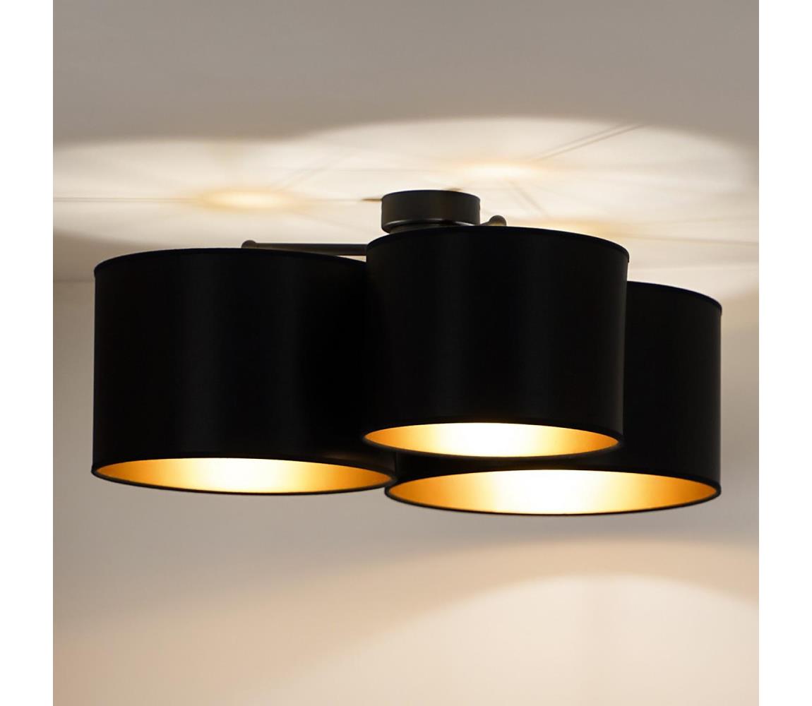 Donoci Prisadený luster ROLLER TRIO SHINY 3xE27/15W/230V čierna/zlatá 604116