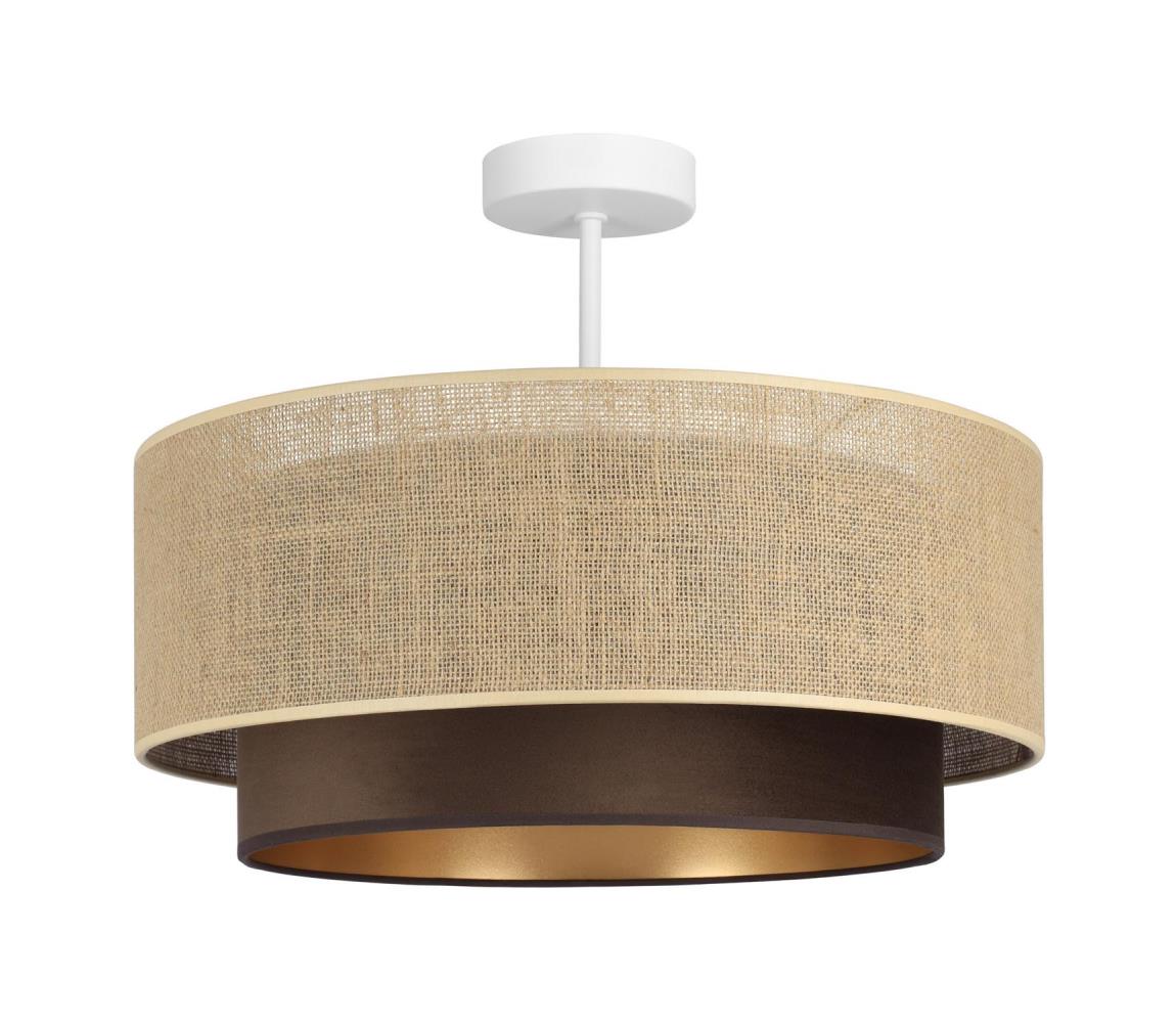 Donoci Prisadený luster SARTA 1xE27/60W/230V hnedá/juta H0192