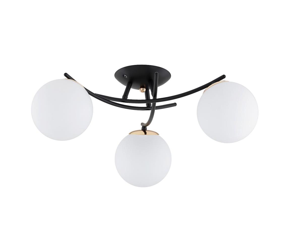 Donoci Prisadený luster SAVI 3xE14/10W/230V čierna/zlatá 62470