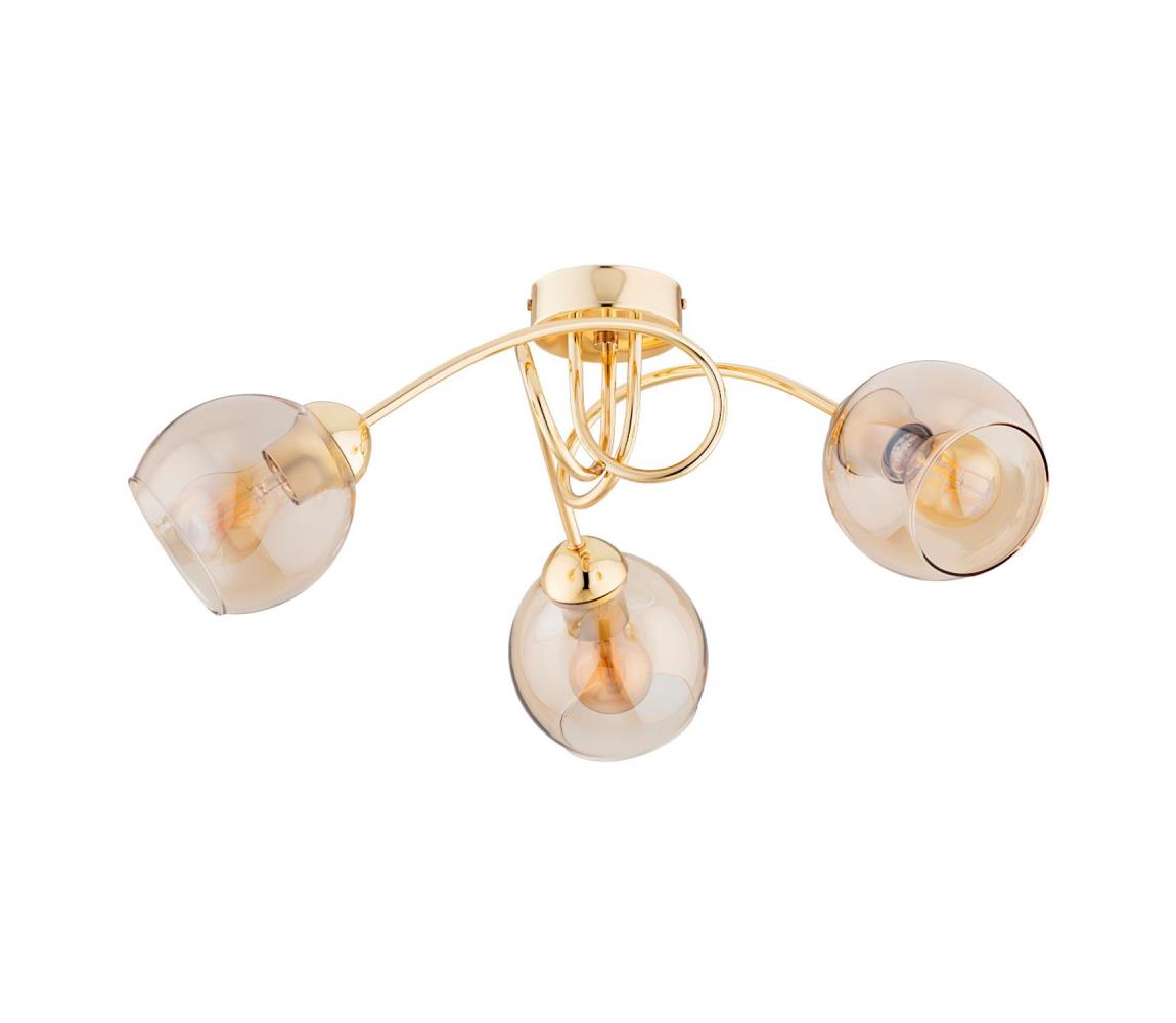 Donoci Prisadený luster SEYLA 3xE27/60W/230V zlatá/béžová 62410