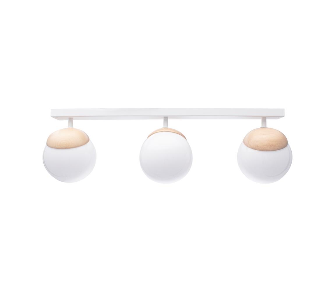 Donoci Prisadený luster SFERA WOOD 3xE14/40W/230V biela MLP5427