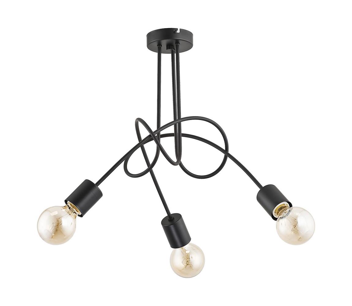 Donoci Prisadený luster TANGO 3xE27/15W/230V čierna 23173