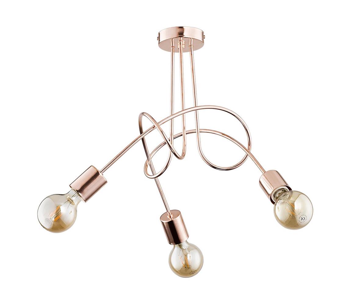 Donoci Prisadený luster TANGO 3xE27/15W/230V medená 24323