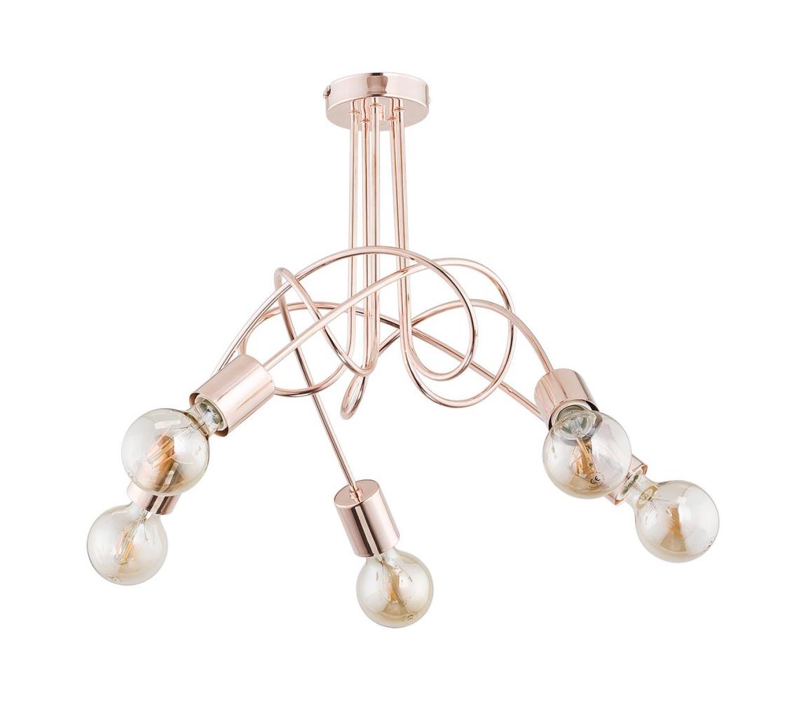 Donoci Prisadený luster TANGO 5xE27/15W/230V medená 24325