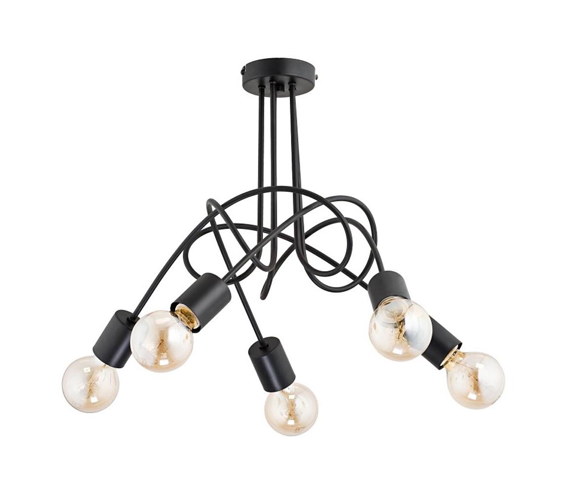 Donoci Prisadený luster TANGO 5xE27/60W/230V čierna 23175