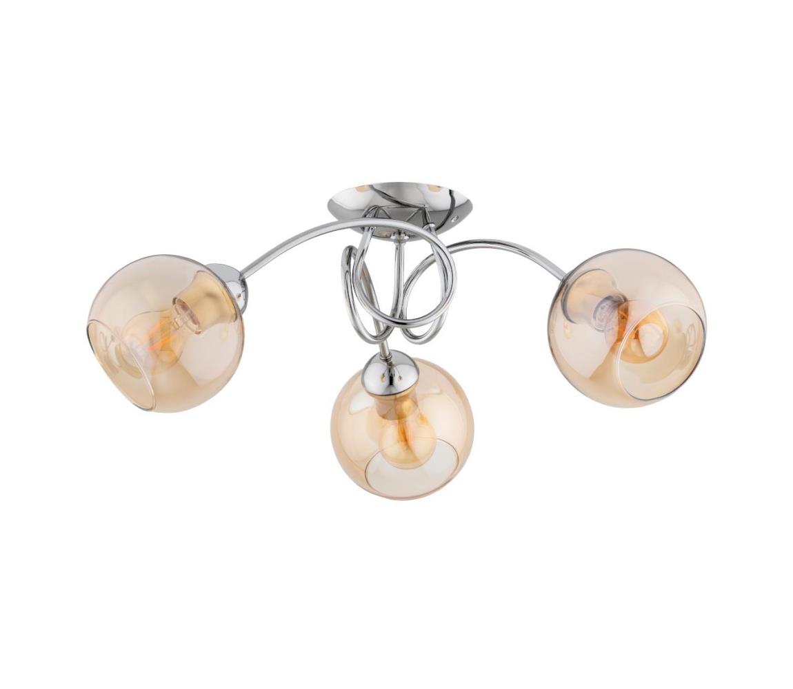 Donoci Prisadený luster TEVI 3xE27/60W/230V lesklý chróm/béžová 62413