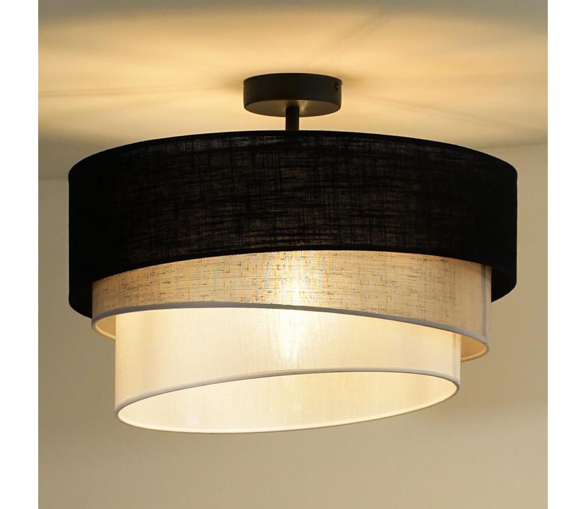 Donoci Prisadený luster TRIO 1xE27/15W/230V pr. 45 cm čierna/šedá/biela 604901