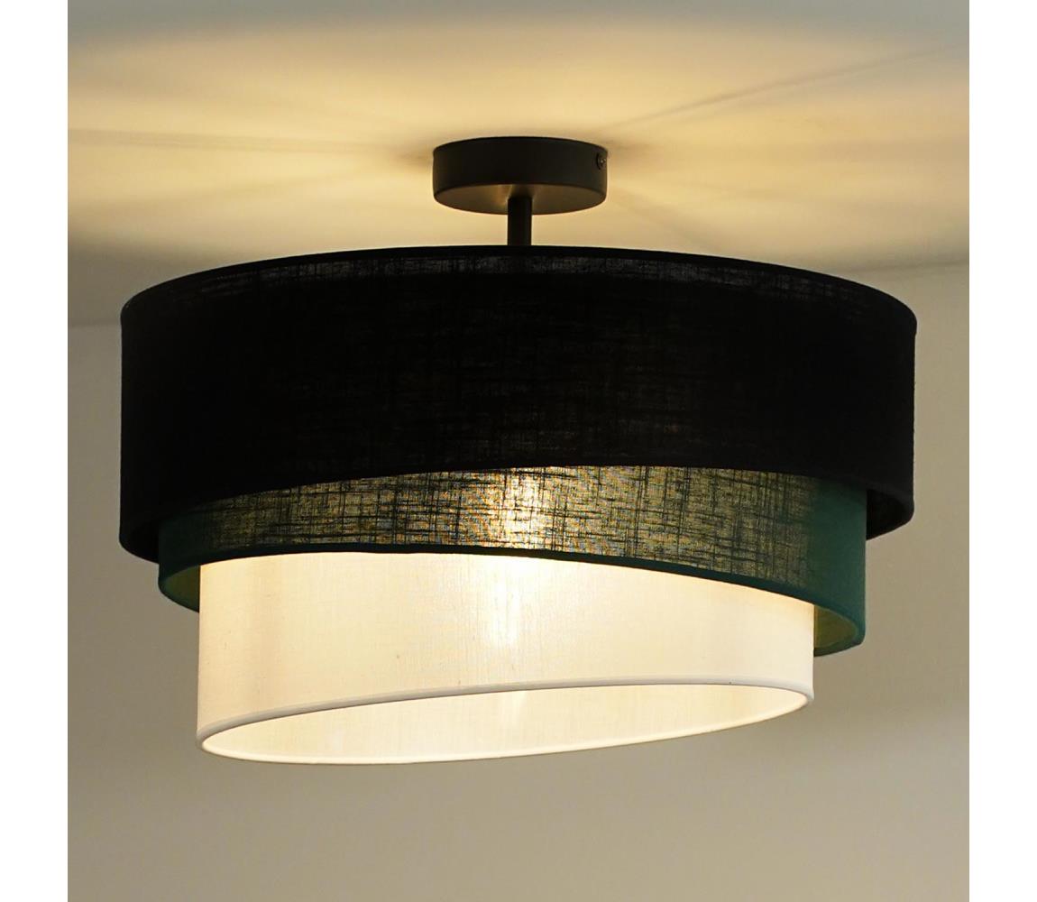 Donoci Prisadený luster TRIO 1xE27/15W/230V pr. 45 cm čierna/zelená/biela 604925