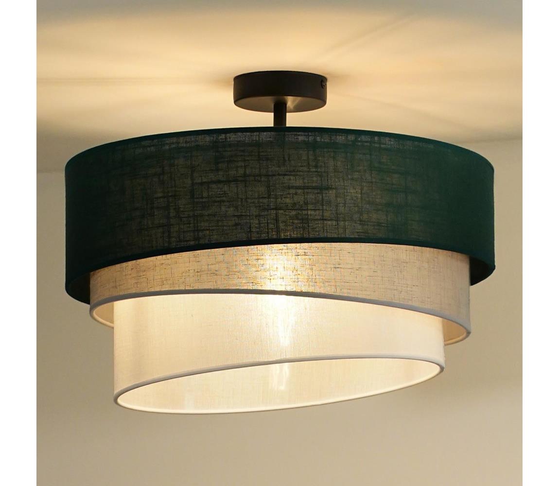 Donoci Prisadený luster TRIO 1xE27/15W/230V pr. 45 cm zelená/šedá/biela 604918