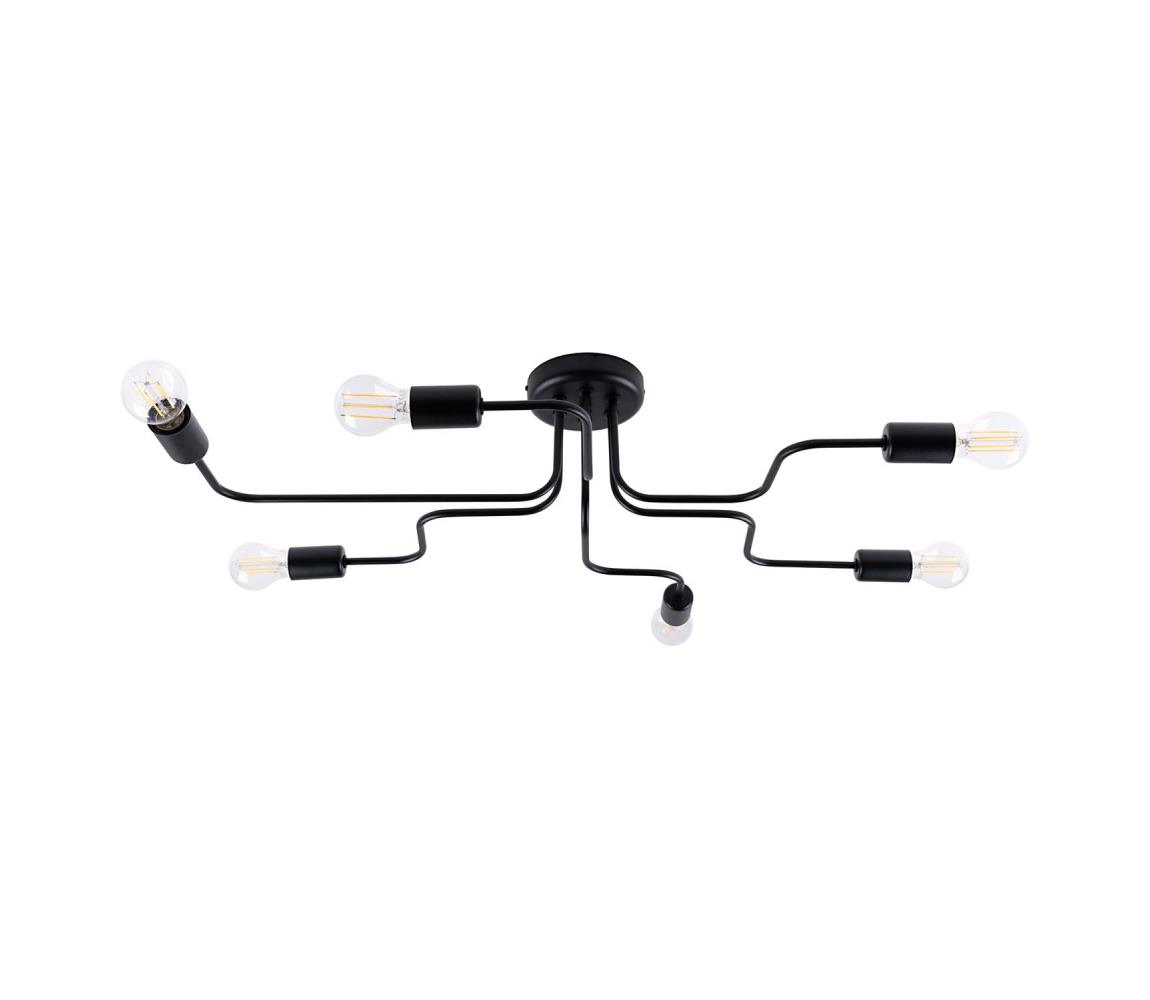 Donoci Prisadený luster VECTOR 6xE27/15W/230V čierna SL.1447