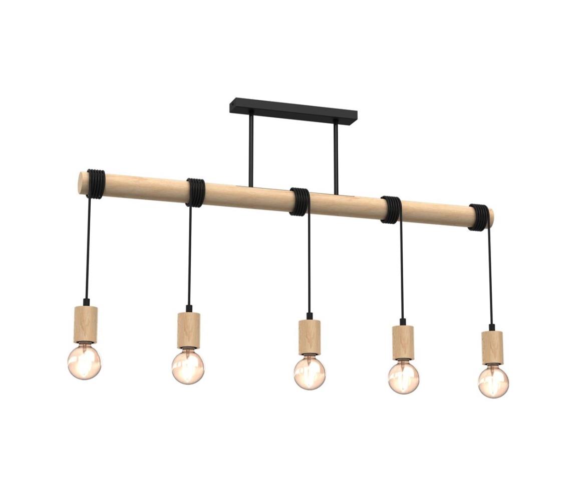 Donoci Prisadený luster VIGA 5xE27/60W/230V drevo MLP7965