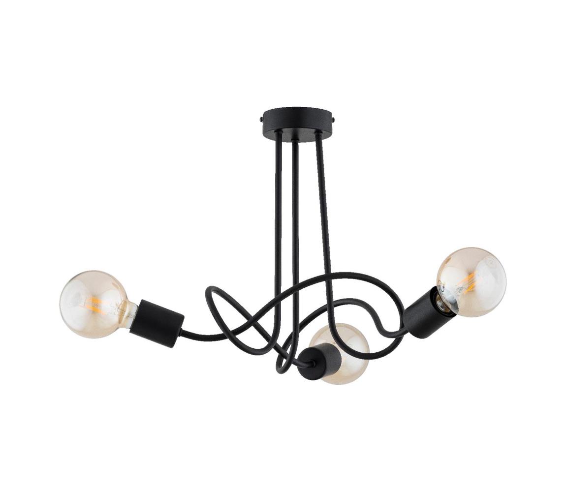Donoci Prisadený luster WINGO 3xE27/15W/230V čierna 62518
