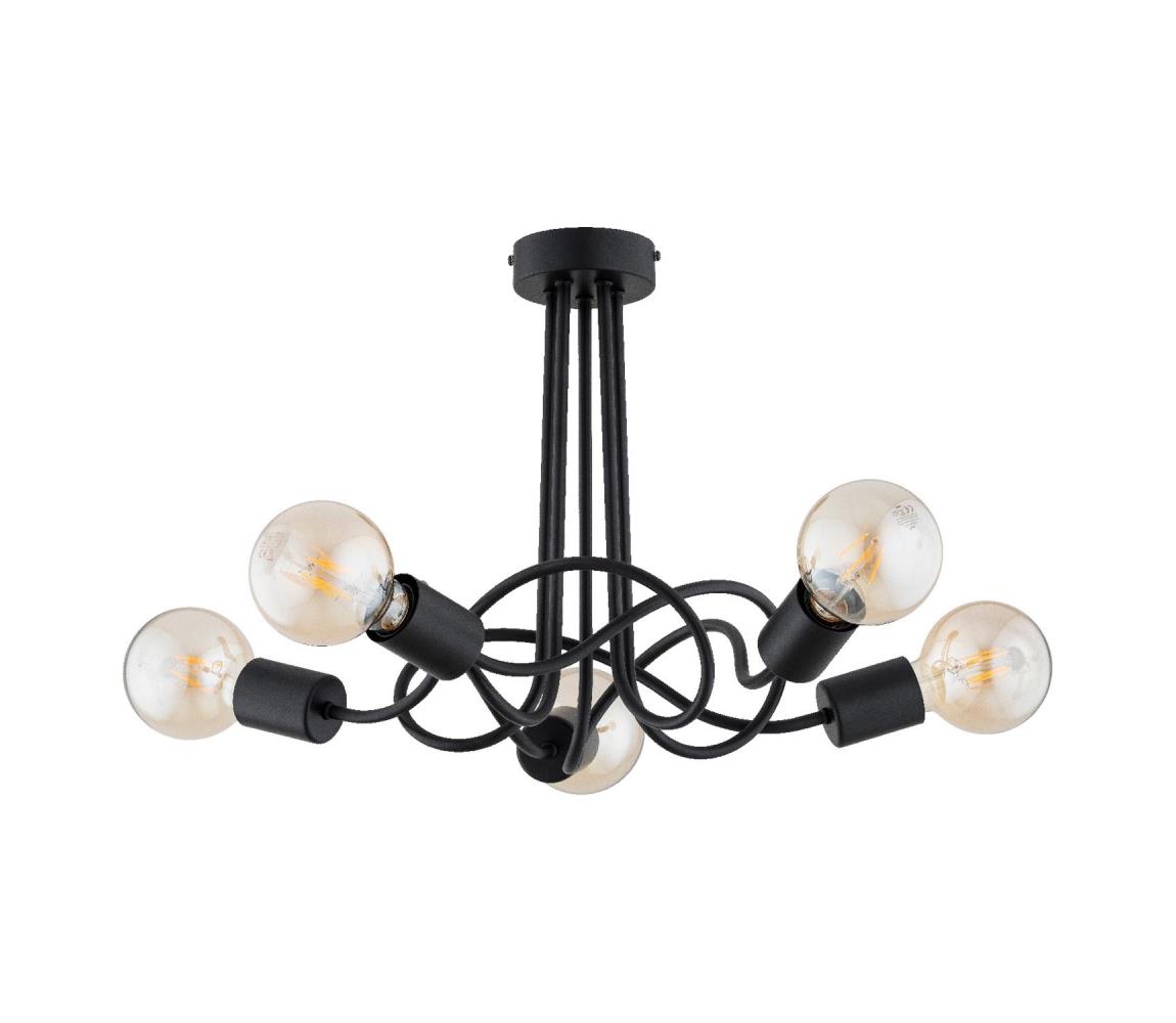 Donoci Prisadený luster WINGO 5xE27/15W/230V čierna 63304