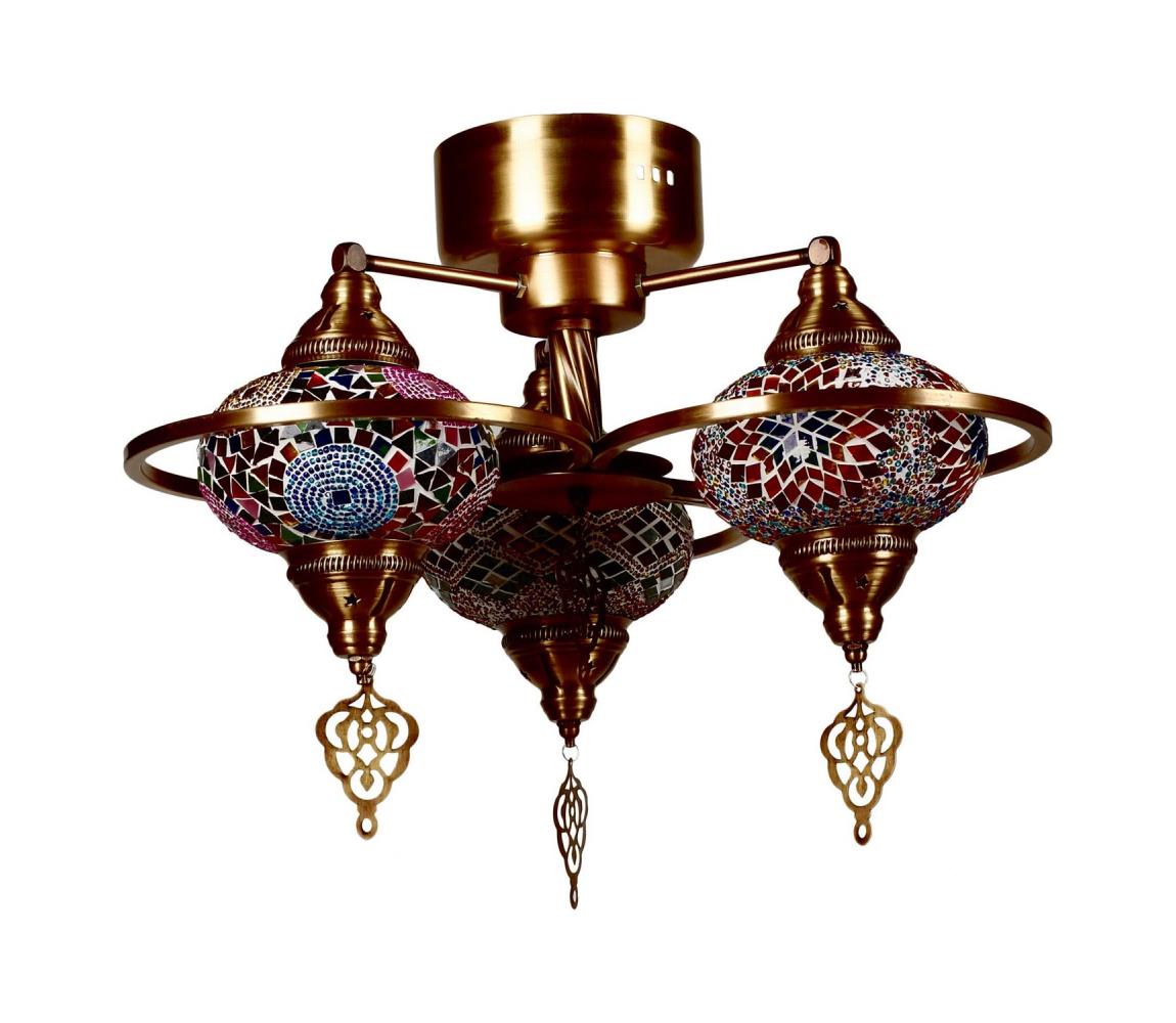 Donoci Prisadený luster YENI 3xE27/40W/230V mosadz 846STL1737