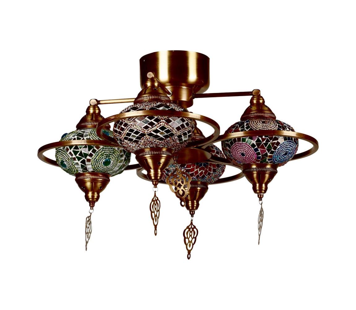 Donoci Prisadený luster YENI 4xE27/40W/230V mosadz 846STL1738