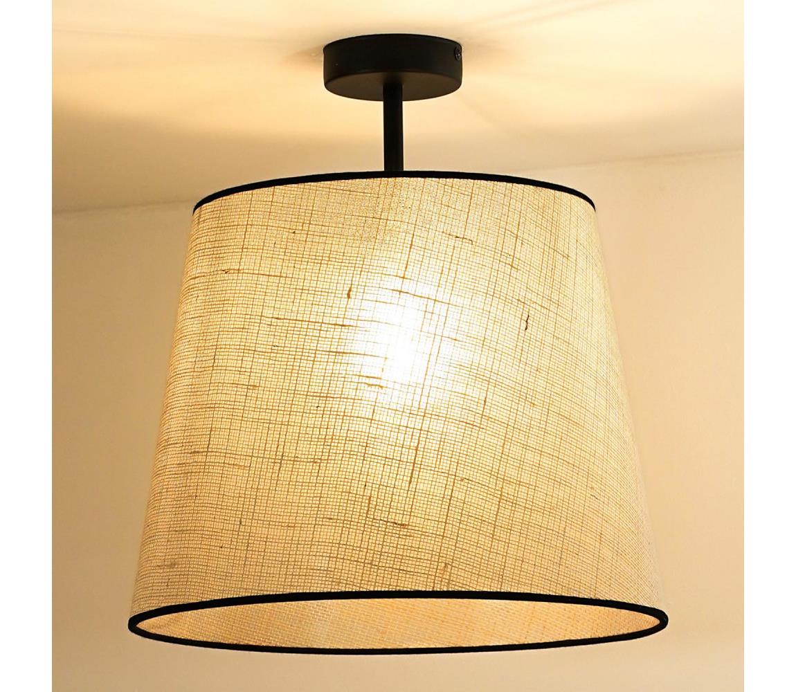 Donoci Prisadený luster YUTE 1xE27/15W/230V pr. 38 cm šedá/čierna 604765