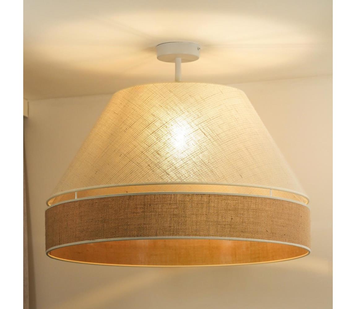 Donoci Prisadený luster YUTE AVIGNON 1xE27/15W/230V pr. 60 cm šedá/hnedá 604772