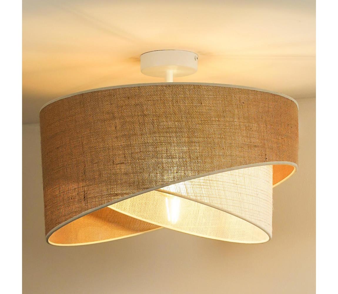 Donoci Prisadený luster YUTE CELLO 1xE27/15W/230V pr. 45 cm hnedá/šedá 604741