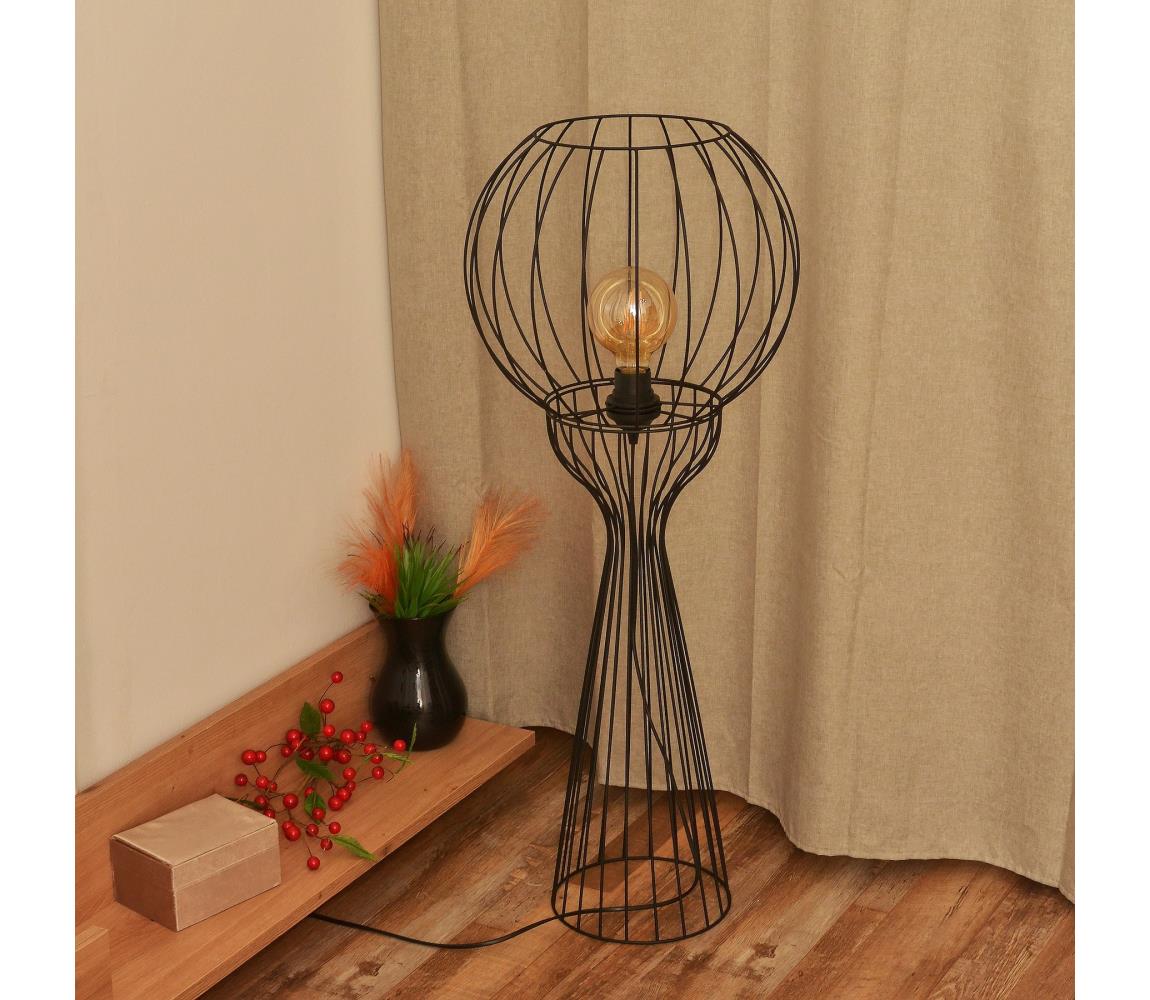 Donoci Stojaca lampa MERCURE 1xE27/15W/230V čierna