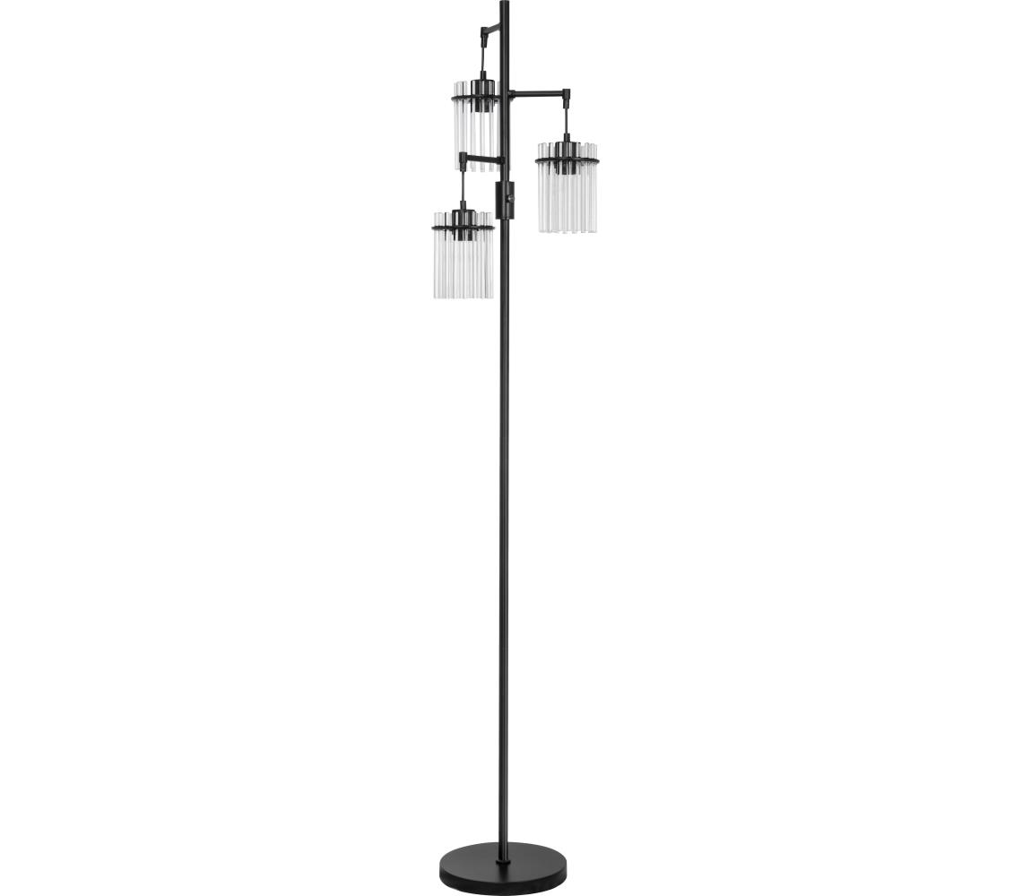 Donoci Stojacia lampa 3xE27/60W/230V čierna/číra