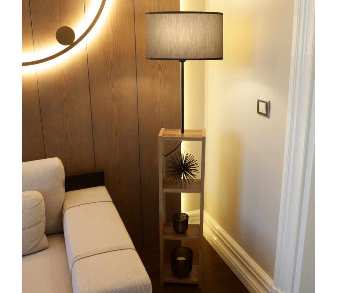 Donoci Stojacia lampa AYD 1xE27/40W/230V hnedá/šedá