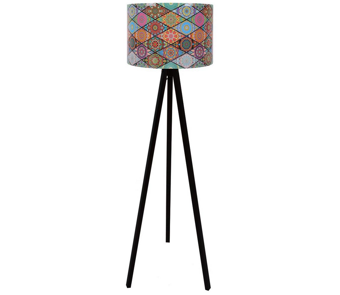 Donoci Stojacia lampa AYD 1xE27/60W/230V pestrofarebná/čierna