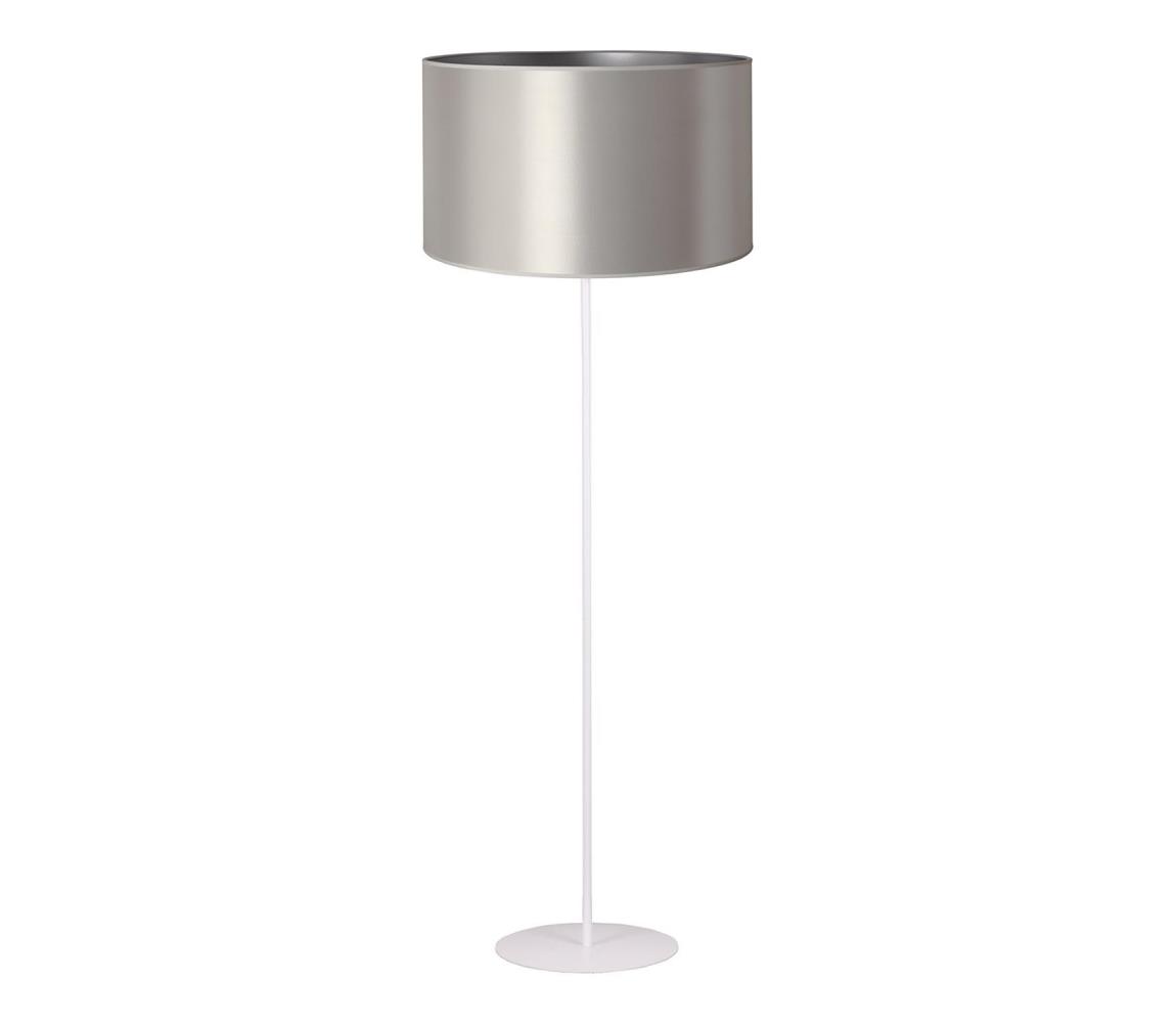 Donoci Stojacia lampa CANNES 1xE27/15W/230V pr. 45 cm strieborná/biela