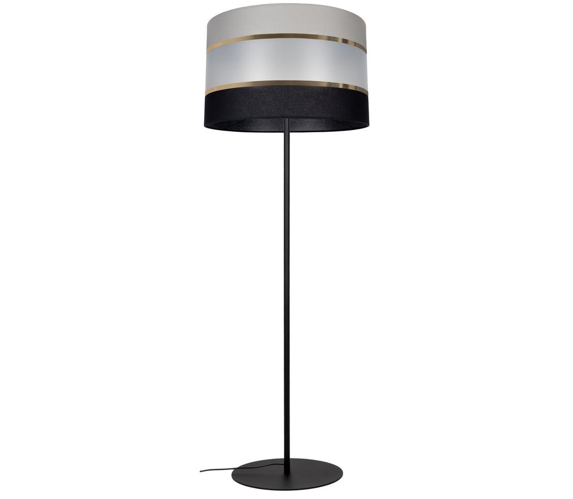 Donoci Stojacia lampa CORAL 1xE27/60W/230V čierna/šedá