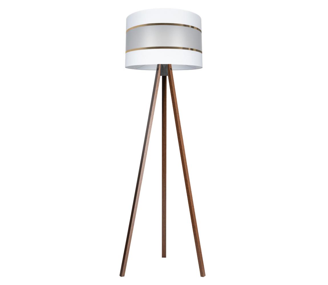 Donoci Stojacia lampa CORAL 1xE27/60W/230V hnedá/biela/zlatá AS0462+BE0794