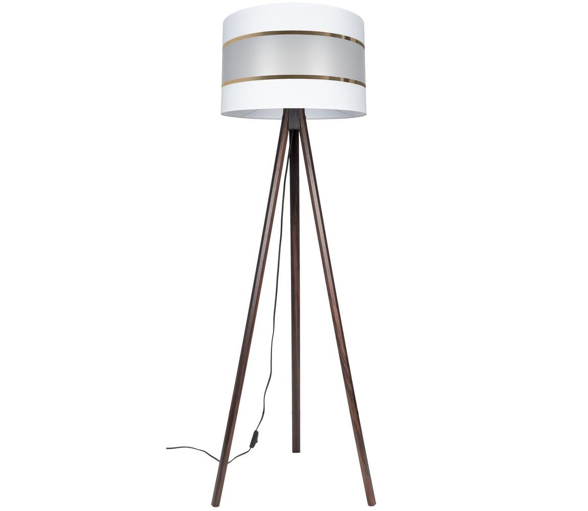 Donoci Stojacia lampa CORAL 1xE27/60W/230V hnedá/biela/zlatá