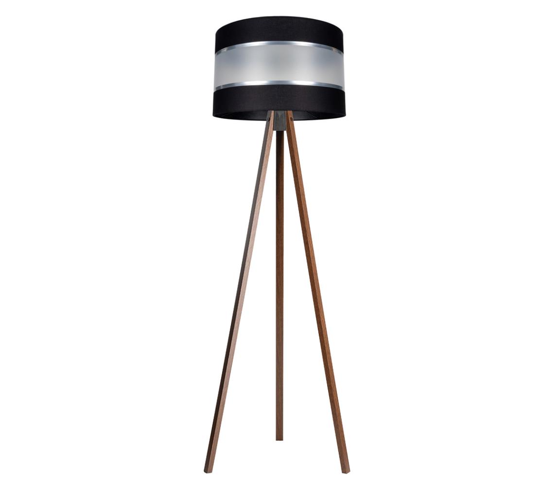 Donoci Stojacia lampa CORAL 1xE27/60W/230V hnedá/čierna/chróm AS0462+BE0791