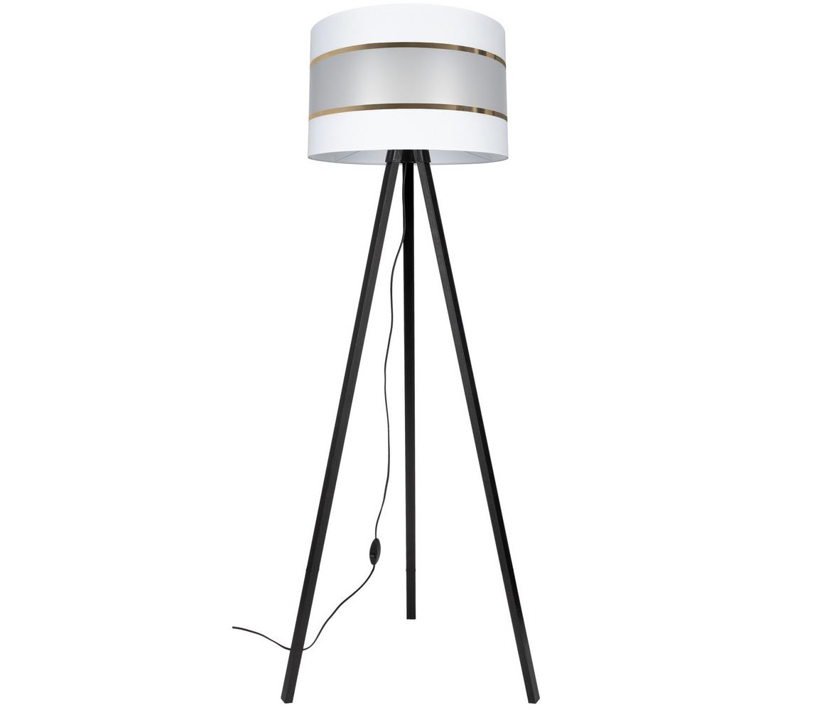 Donoci Stojacia lampa CORAL 1xE27/60W/230V wenge/biela/zlatá