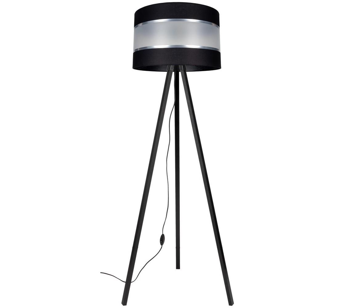 Donoci Stojacia lampa CORAL 1xE27/60W/230V wenge/čierna/chróm