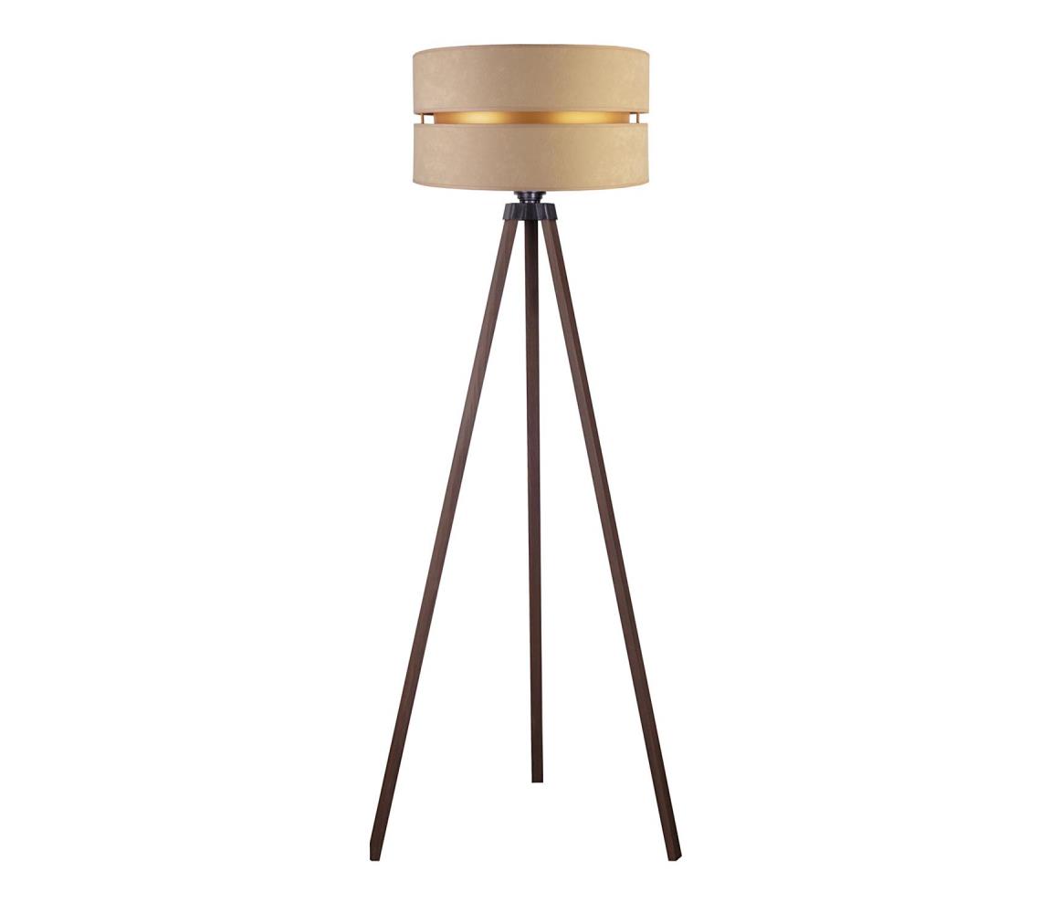 Donoci Stojacia lampa DUO 1xE27/60W/230V pr. 44 cm béžová/hnedá